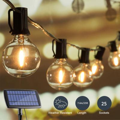 China Wholesale LED G40 Residential Globe Solar String for Patio Cafe Bistros Garden Christmas Decoration for sale