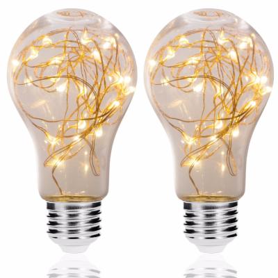 China New Style A60 Copper Wire Glass Light Bulb E27 LED Bulb Star Fairy Fairy Warm White for sale