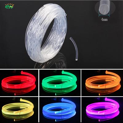 China Lighting Fiber Optic Industrial Product Super Brightness 4mm Plastic Side Glow For Lighting Decorative Light for sale