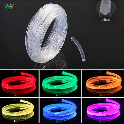 China Industrial Product Large Size Super Brightness 14mm Lighting Led RGB Color Side Glow Fiber Optic Cable for sale