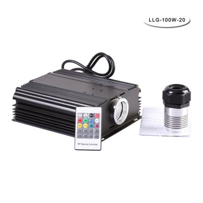 China Fiber Optic Lights High Power 100W LED Fiber Optic Light Power Supply Light Engine with RGB 20key Remote Control for sale