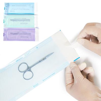 China Triple Dental High Temperature Disinfection Bag Disposable Beauty Salon Seal Strip Disinfection Self Sealing Bag for sale