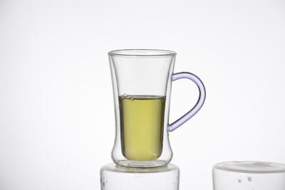 China Double wall glass, Heat-resistant  glass cup, borosilicate glass, Espresso, Latte, Cappuccino cup for sale