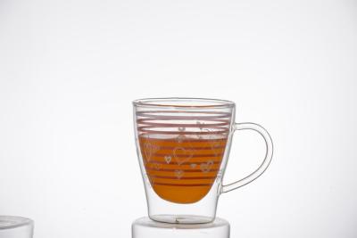 China Double wall glass, Heat-resistant  glass cup, borosilicate glass, Espresso, Latte, Cappuccino cup for sale