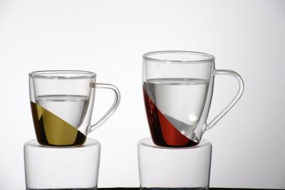 China Double wall glass, Heat-resistant  glass cup, borosilicate glass, Espresso, Latte, Cappuccino cup for sale