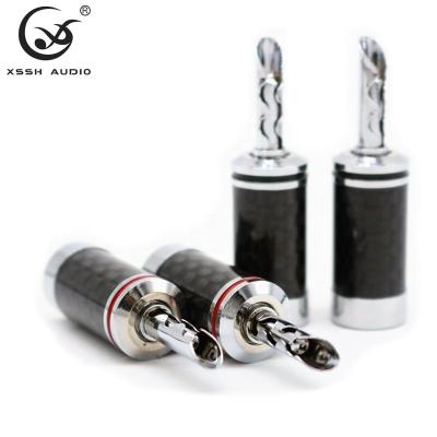 China audio & Guangzhou Video Wholesales YIVO XSSH Audio HiFi Electric Plugs Rhodium Plated Male Banana Connector Male Plug for sale