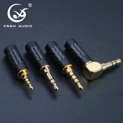 China audio & YIVO XSSH Visual High Fidelity Brass Gold Plated 2.5mm Or 3.5mm Connector Stereo Earphone Male Adapter 4 Jack Plug Audio Jack for sale