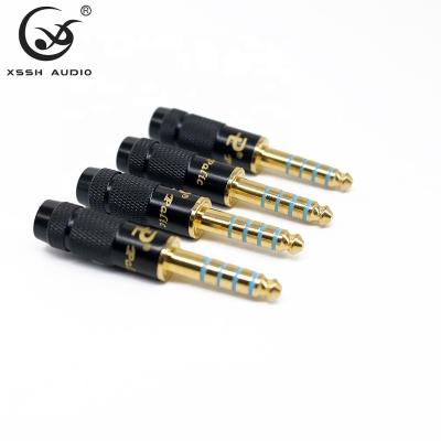 China audio & Wholesale High Quality YIVO XSSH Visual Gold Shell Brass Plated Audio Jack Hi-Fi Stereo Earphone Connector Black for sale