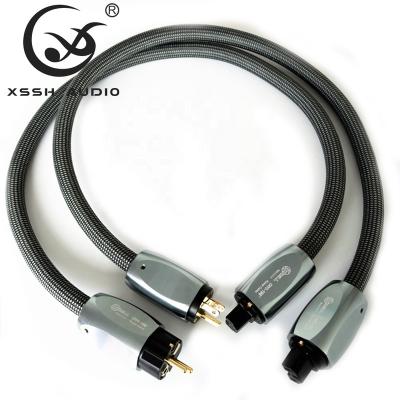 China High End DVD Player YIVO XSSH Power Cord US EU Oxygen Free Copper Standard Gold Plated Plug In Power Line Audio Power Cables for sale