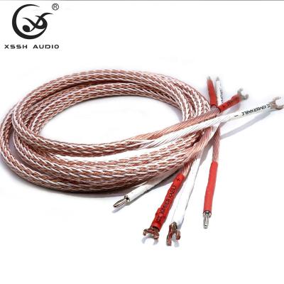 China High Fidelity Loudspeaker Cable Wire Pure Copper High End Connector High End Connector OCC 1 Banana U Shovel Y Shape Speaker OCC 24 Pair Audio for sale