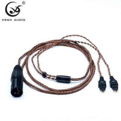 China Speaker Male 4 Pin XLR To 0.78 2pin 0.78mm Cables XSSH YIVO 2pin 0.78mm Audio Pure Copper Wires Headphone Cable HI-FIDELITY OFC DIY Headphone Cable for sale