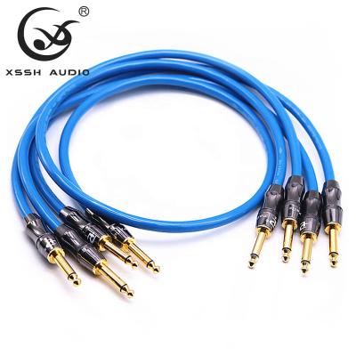 China Car audio cable 6.35mm Jack Plug to aux cable. 6.35mm Jack Plug Stereo Earphone Cable Wire Audio for sale