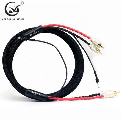 China YIVO XSSH DIY Speaker High End High Quality Signal Wire Male To Male High Fidelity Audio Cable RCA Cable With 2 Pairs Plug for sale