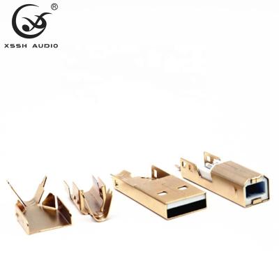 China High Quality Type 2.0 A-B Standard Port Female Solder Gold Plated Socket Jack Connector USB Socket PCB Jack USB HIFI A-B Type Connector for sale