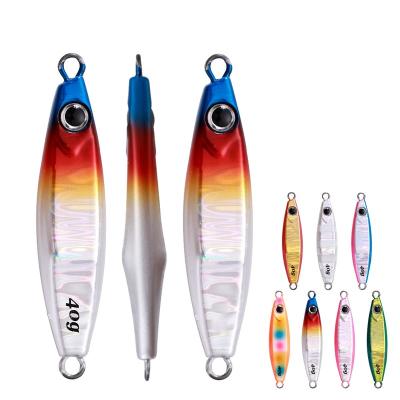 China Jiggingpro Metal Luminous Jig 40g 60g 80g100g PESCA Casting Bait Leurre De Peche Chinois Spinnerbait Fishing Lure Saltwater Mj074 for sale