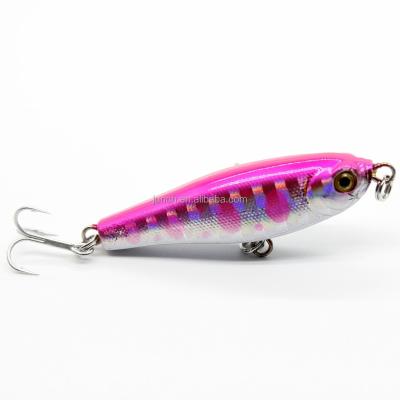 China Wholesale Super Quality Japan Custom ABS Colors 38mm Bait Pencil Stick Bass Fresh Saltwater 14# VMC Hard Hook Fishing Lures China for sale