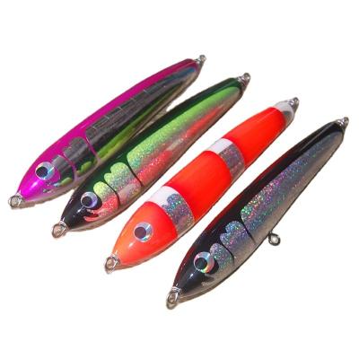 China High Quality Sea Fishing 80g 140g Saltwater Fishing Handmade Wooden Snap Fishing Lure Wood Lure for sale