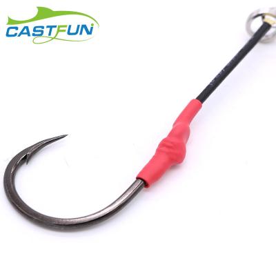 China Mustad 5/0 7/0 8/0 9/0 High Carbon Steel 3/0 Basting Aid Hook Slow Jig Hook Kevlar Line Split Ring Solid Ring Metal Jig Fishing Accessories for sale