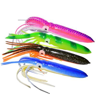 China CASTFUN 18cm Octopus 15g Plastic Squid Edges Soft Saltwater Hoochies Fishing Lure for sale