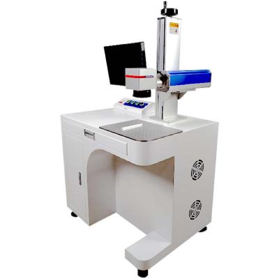 China Desktop Laser Air Cooling Fiber Laser Marking Machine Locating Engraver for Metal for sale