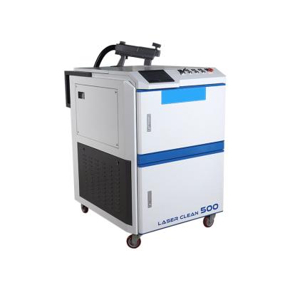 China Premium Stainless Steel Metal Rust Cleaning 500W High Speed ​​Fiber Laser Cleaning Machine for sale