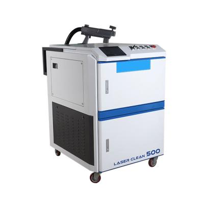 China 1100*860*1200mm Stainless Steel 500W Metal Rust Fiber Laser Cleaning Machine for sale