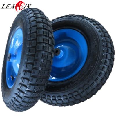 China Industry Wheelbarrow Pneumatic Trolley 350-8 Rubber Tire 3.50-8hand Wheel for sale