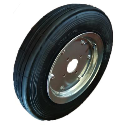 China Construction Material Shops Hot Sale Straight Line Model 4.00-10 400x10 400-10 Tire And Steel Rim for sale