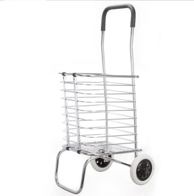 China Hot Shopping Alloy Cart Folding Selling Trolley 2 Or 4 Wheel Aluminum Hot Shopping Design for sale