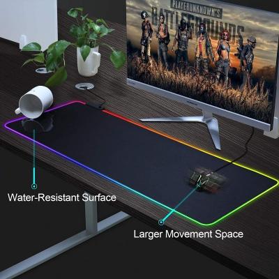 China USA Warehouse LED RGB Mousepad 800*300*4mm Large Durable Gaming Mouse Pad XXL Button Control RGB Gaming Mouse Pad for sale