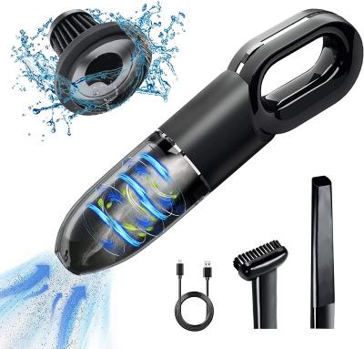 China Handheld Car Vacuum Cleaner Strong Suction Hand Grip USB Cordless Vacuum Cleaning Wet Dry Car Vacuum Cleaner for Pet Hair Home Car Clean for sale