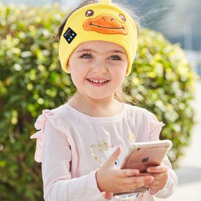 China Headband Children Cartoon Music Headband Headphones 85db Best Hearing Kids Sleeping Headphone Cute Fabric Wireless Kids Headphone for sale