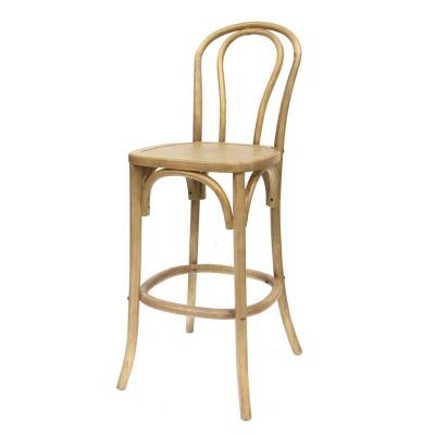 China Wholesale Nature Color Bentwood Barstool Traditional Solid Wood Stackable Thonet Rental Wedding Chair for sale