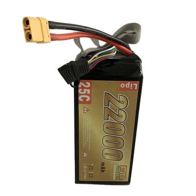 China Toys XW 22000mah 6s lipo battery 25c 22.2v Li polymer UAV battery for UAV agricultural drone for sale