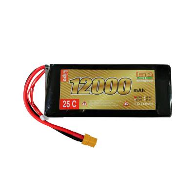 China Toys XW Lithium Polymer UAV Airplane 4S 6S 10000mAh 12000mah 25C Drone RC Lipo Battery for sale