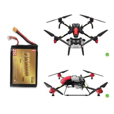 China Toys XW 12S LiPo 44.4v 28000mah 28ah battery for drones rc delivery long range drone agricultural payload for sale