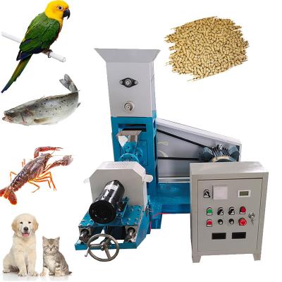 China Poultry farm factory direct sales SLP75 pet cat aquatic dog and bird puffed feed machine fish feed pellet floating machine for sale