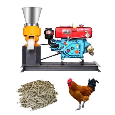 China Hot Selling Hotels Ranch Farm 2mm -6mm Feed Pellet Machine Gasoline /diesel Engine Poultry Feed Machine for sale