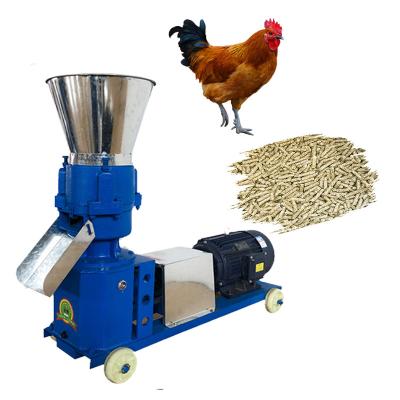 China Poultry farm 220v voltage poultry feed making machine suitable for pasture family farm cattle sheep horse small animal feed pellet machine for sale