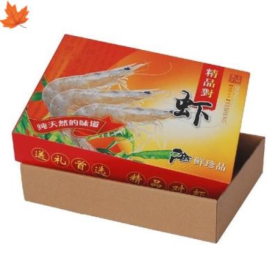 China Recyclable Customized Packaging Frozen Waterproof Frozen Food Paper Box Fish Box Shrimp Box for sale