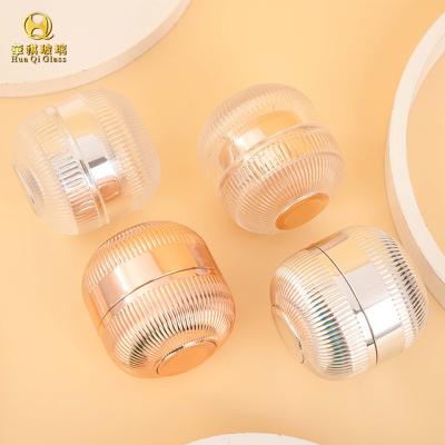 China Glass Bottles Wholesale Custom Bottles Cosmetic Glass Jar 50g Frosted Cosmetic Jar Glass White Lid for sale