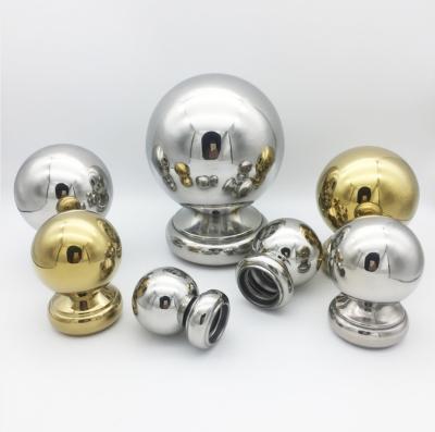 China Handrail Decoration Hollow 201/304 Stainless Steel Railing Sphere Fit Fence Gold/Silver Top Ball For Staircase Decoration for sale