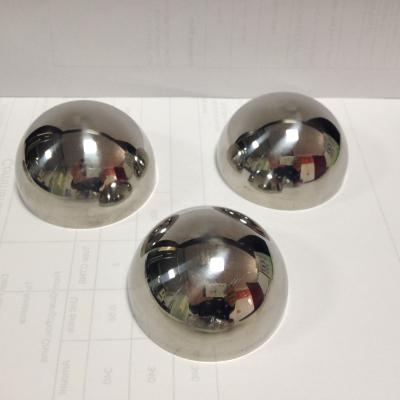 China Bearing Toys Etc Metal Hemisphere Mirror Polished Stainless Steel Hollow Ball 200mm half nail polish decoration for sale