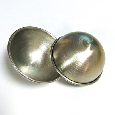 China Hotels Hollow Out Stainless Steel Half Sphere 55mm 65mm 75mm 85mm Four Size Bath Bomb Mold Wholesale for sale