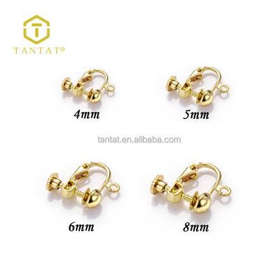 China Jewelry Screw Clip On Earrings 18K Real Gold Plated Hip Hop Kite Screw Backs Earrings For Screw Clip On Earrings for sale