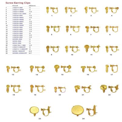 China Performance Solder Replacement Non Drilled Screw Backs For Earrings for sale