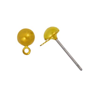 China Fashionable Jewelry Findings Earstud Ball With Open Loop Earring Studs for sale