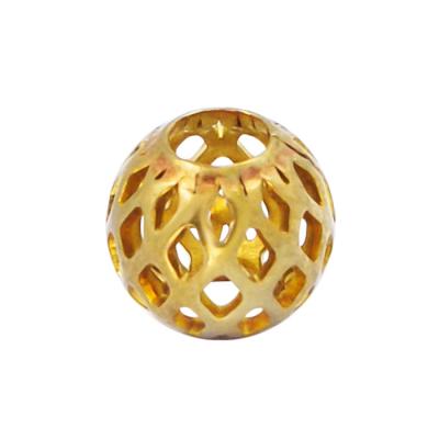 China DIY Copper Fashion 8MM 10MM Hollow Beads For Jewelry Making Accessory Bracelet Making Parts for sale