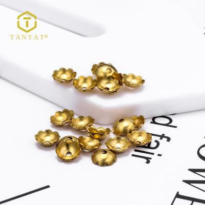 China Brass Manufacturer Direct Price Metal Custom Brass Beads Caps For Jewelry Findings for sale