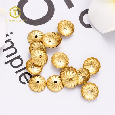 China Nickel Free Wholesale Fancy Cone Brass Bead Covers DIY Jewelry Findings for sale